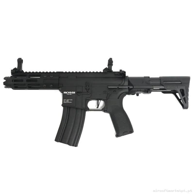 Réplica airsoft AEG M4 Rossi Neptune 5.5" PDW negra — Rifles de Assalto (AR/M4/AK) — Airsoft Market PT