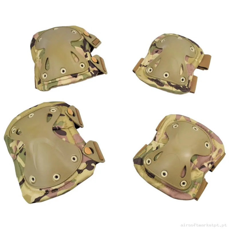 Joelheiras e Cotoveleiras Wosport EX-PA3MC Estilo multicam — Vestuário (Fardas) — Airsoft Market PT