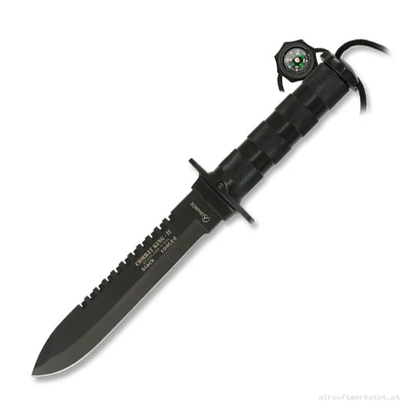 Faca de Caça Supervivência Albainox Combat King II 15.6cm com Case preto — Ferramentas — Airsoft Market PT