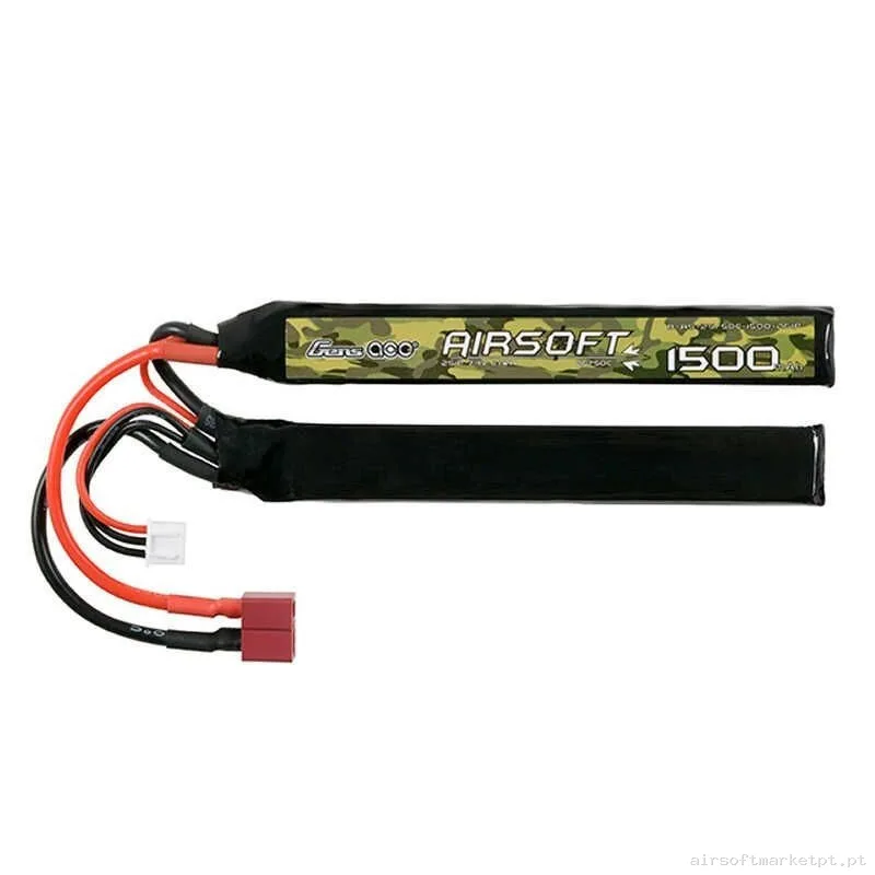 BATERÍA GENS ACE 1500MAH 25C 7.4V 2 MODULOS T-DEAN — Baterias & Carregadores — Airsoft Market PT