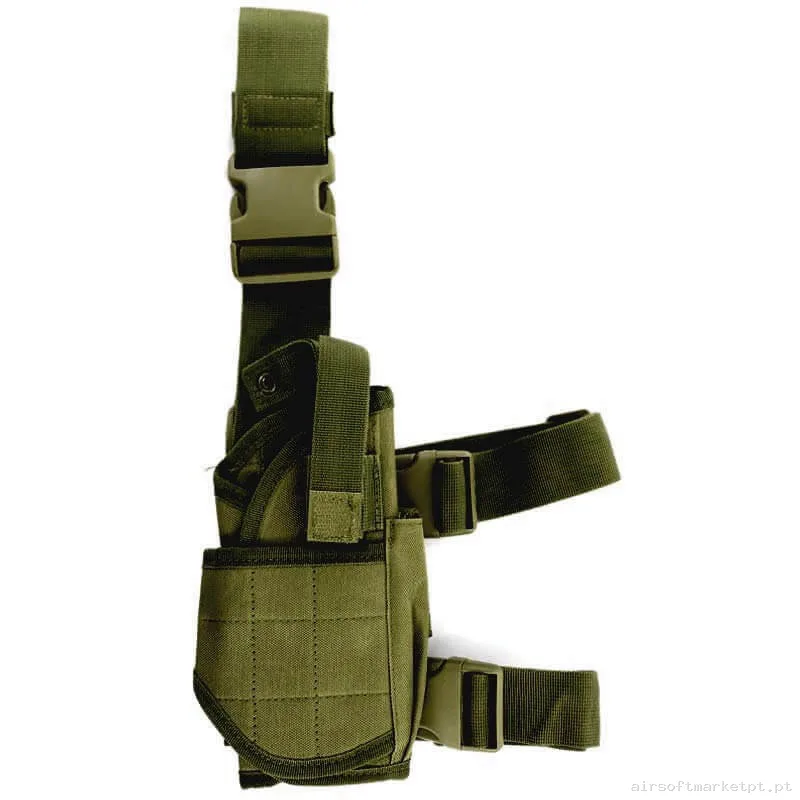 Pistolera Tela Pernera Universal Oem verde od — Coletes & Rigs — Airsoft Market PT