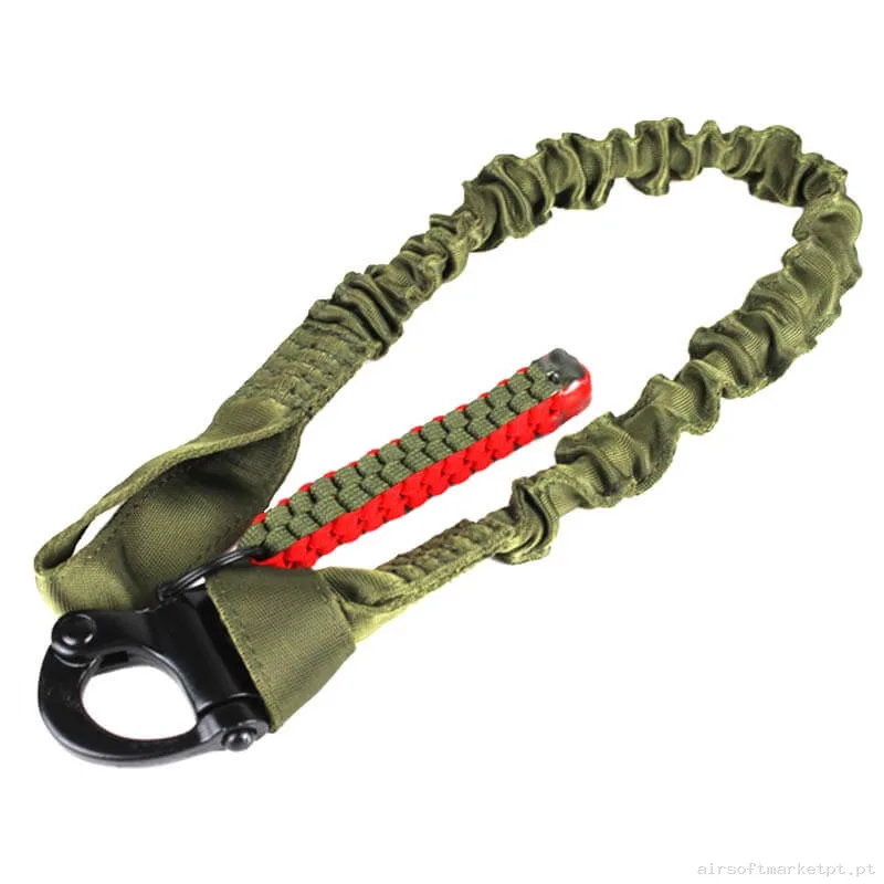 Correa Tática Lifeline Wosport Personal Retention Lanyard verde od — Gear Táctico — Airsoft Market PT