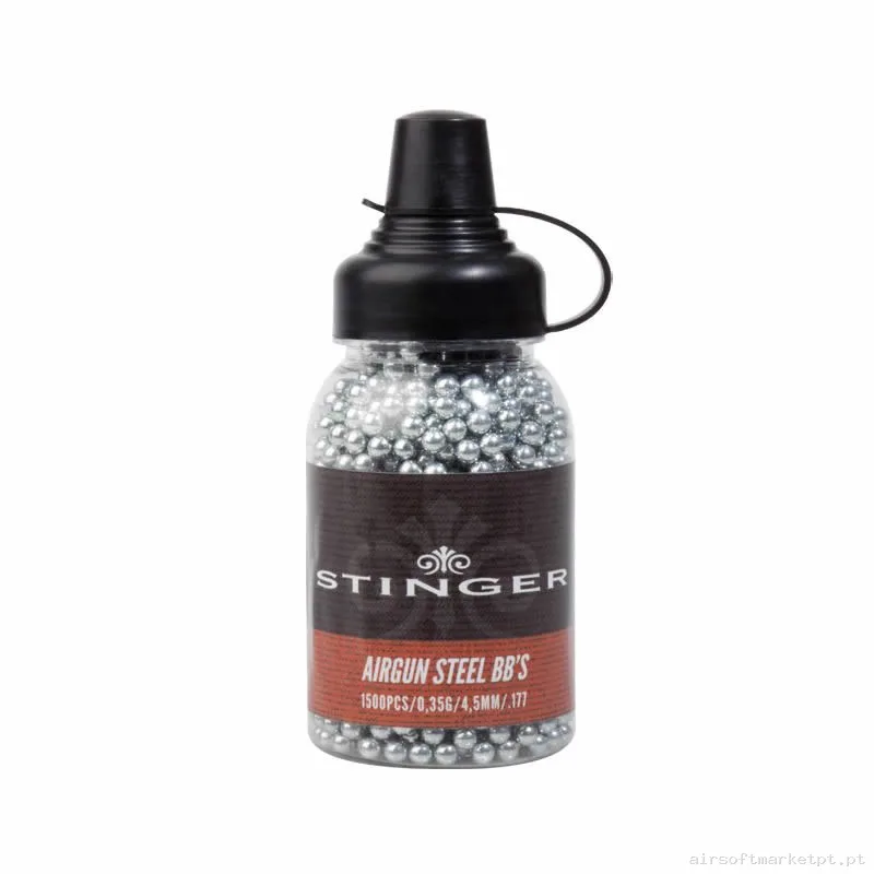 Perdigão BB 4.5mm 0.35g Stinger 1500u — Munição (BBs) — Airsoft Market PT