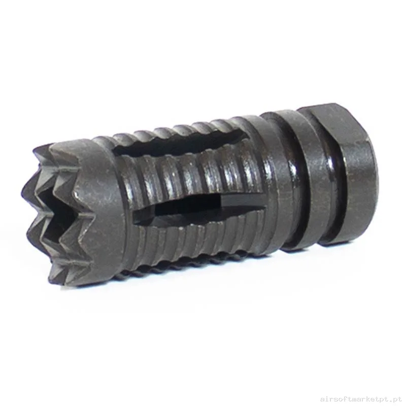 Externo Quebra-chamas Evolution CNC Steel Medieval Flash Hider negra — Acessórios & Componentes — Airsoft Market PT