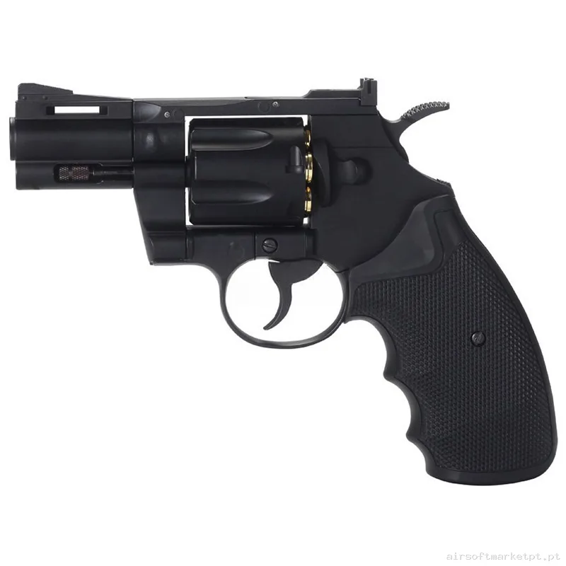 Airgun CO2 4.5mm Revólver KWC HWC4-700 2,5" Metal negro — Pistolas — Airsoft Market PT