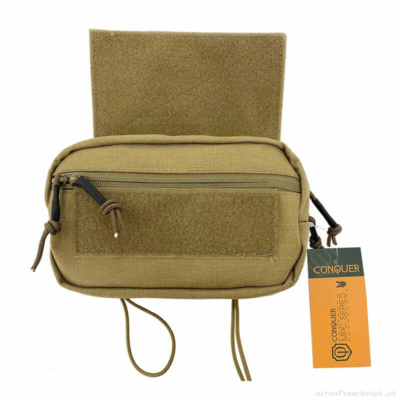 Cinturão tático para Porta Placas Conquer Ddu Pouch tan — Coletes & Rigs — Airsoft Market PT