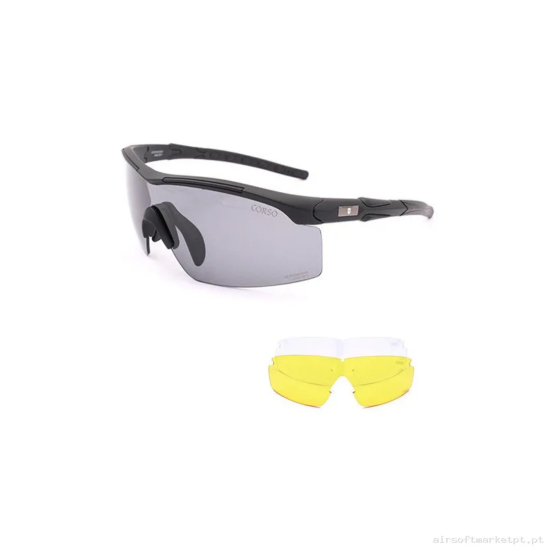 Gafa Corso Revenge Wing 3 con funda + 3 lentes intercambiables negro — Outros — Airsoft Market PT