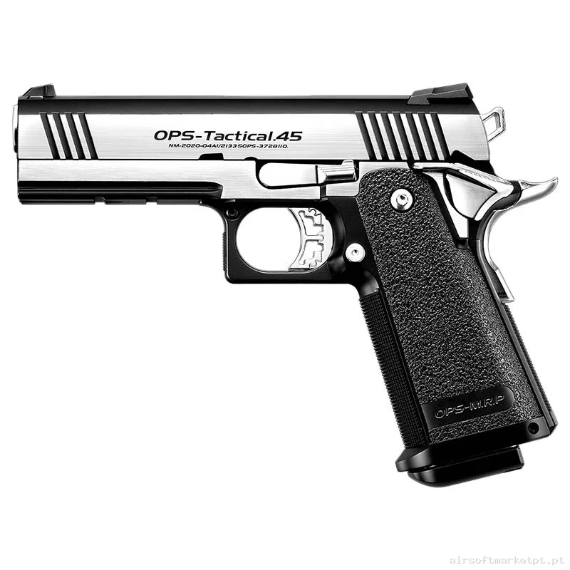 Réplica GBB Pistola Hi-Capa 4.3 Tokyo Marui Dual Inoxidável — Pistolas — Airsoft Market PT