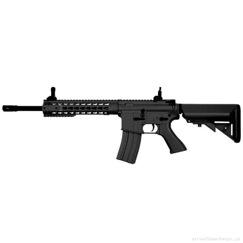 Réplica AEG M4 Cyma Cm515 Keymod Rail negra — Rifles de Assalto (AR/M4/AK) — Airsoft Market PT