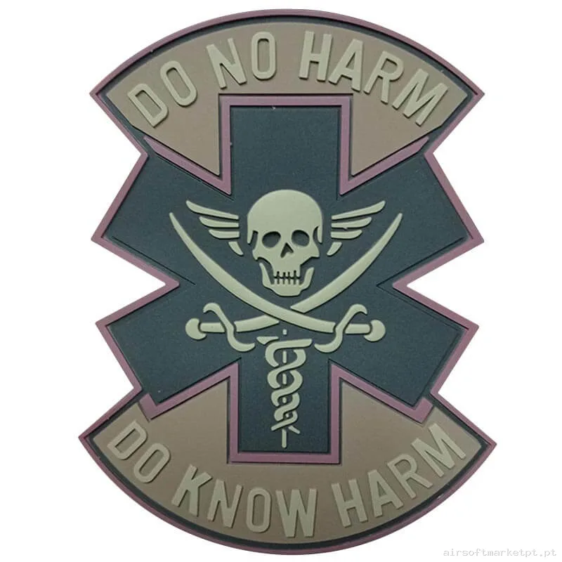 Parche de PVC Emerson Do No Harm com Relevo 4 — Patches & Decoração — Airsoft Market PT