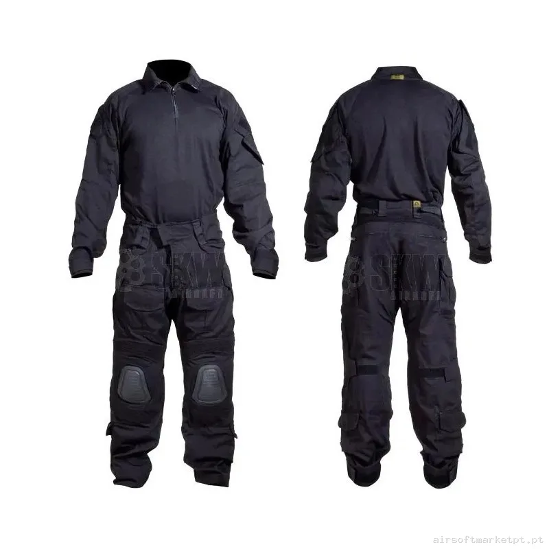 DELTA TACTICS UNIFORME DE COMBATE NEGRO - L — Vestuário (Fardas) — Airsoft Market PT