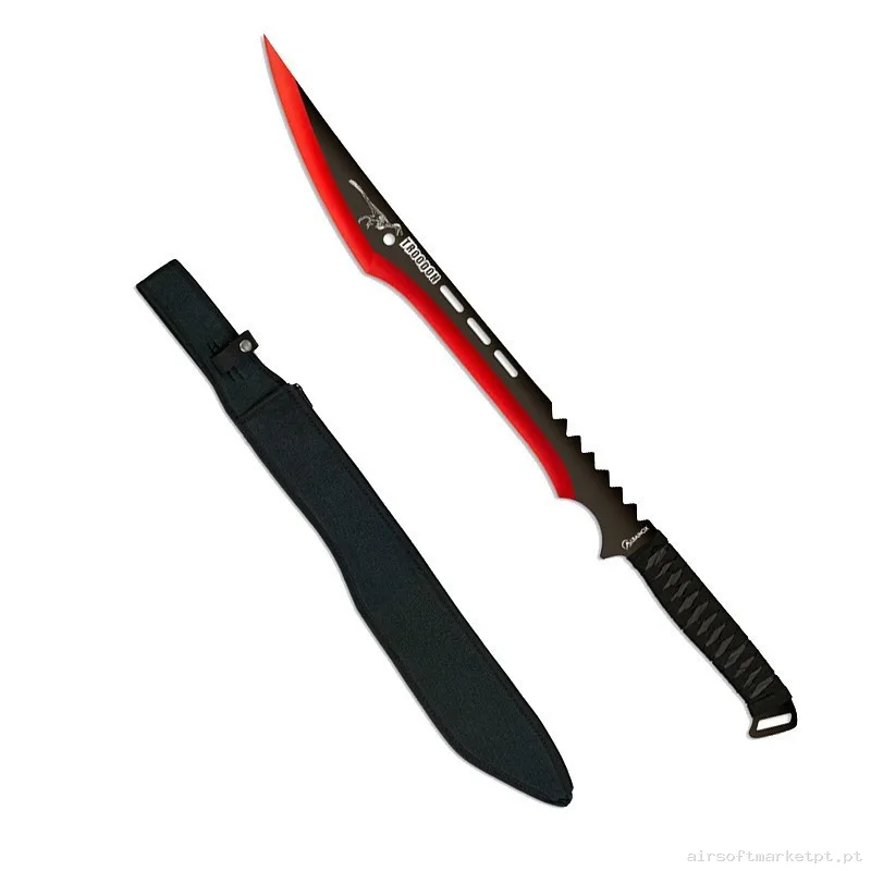 MACHETE BOLO ALBAINOX TRODON 39 CM NEGRO-ROJO — Ferramentas — Airsoft Market PT