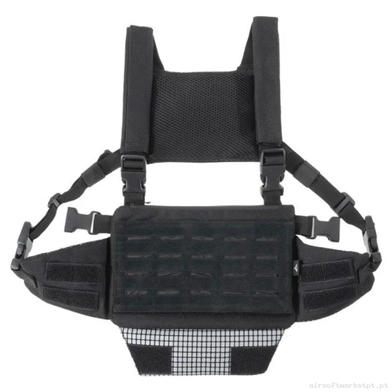 Colete Chest Rig Delta Tactics Speedsoft V1 preto — Coletes & Rigs — Airsoft Market PT