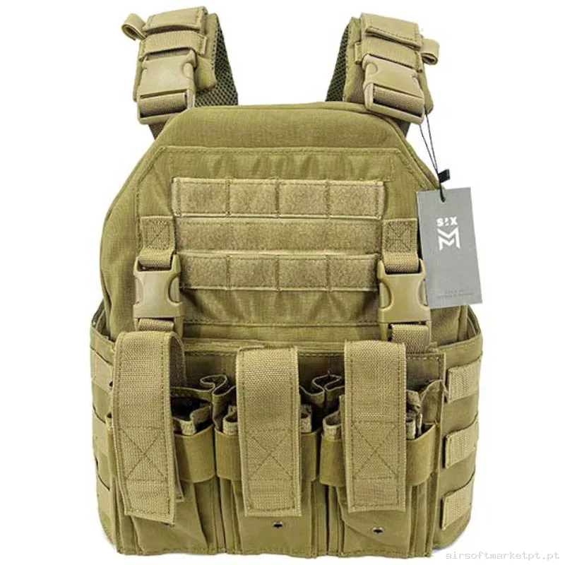 Colete Sixmm 036m tan — Coletes & Rigs — Airsoft Market PT
