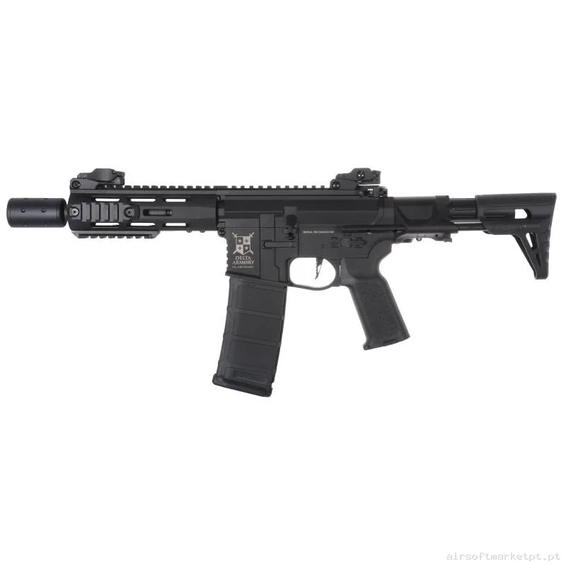 Réplica AEG M4 Delta Armory Charlie DA-C15-EGL Silent Ops M-Lok 6.5" Águia negra — Rifles de Assalto (AR/M4/AK) — Airsoft Market PT
