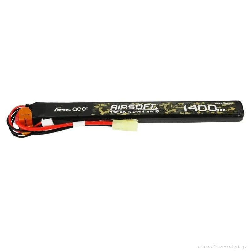 Bateria Lipo Stick Gens Ace Slim 1400mah 11.1v 25c — Baterias & Carregadores — Airsoft Market PT