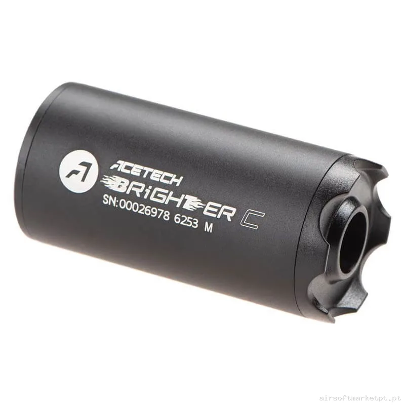 Externo Supressor Trazador Acetech Brighter C negro — Acessórios & Componentes — Airsoft Market PT