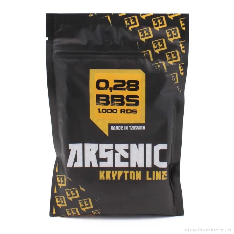 Bolas Arsenic Krypton 0.28g 1000 Bbs Blanca — Munição (BBs) — Airsoft Market PT
