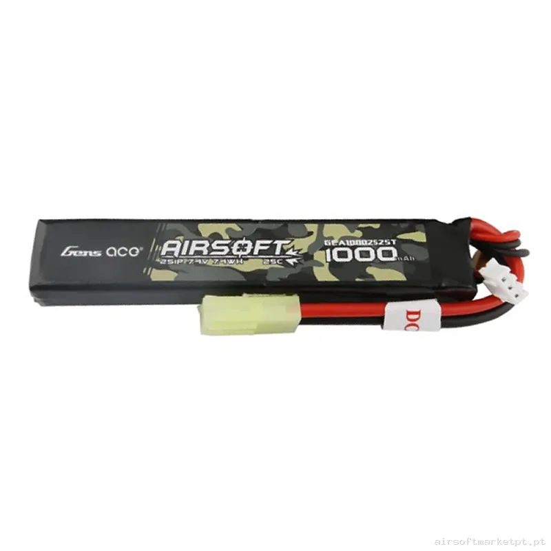 Bateria Lipo Stick Gens Ace 1000mah 7.4v 25c — Baterias & Carregadores — Airsoft Market PT