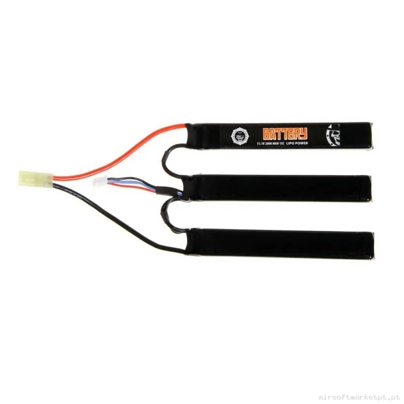 BATERÍA LIPO DUEL CODE 11.1 V 2000 MAH - 3 MODULOS - 15-25 C — Baterias & Carregadores — Airsoft Market PT