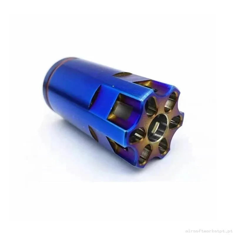 BOCACHA METÁLICA SANTOS 14MM - BURNED — Supressores & Tracers — Airsoft Market PT