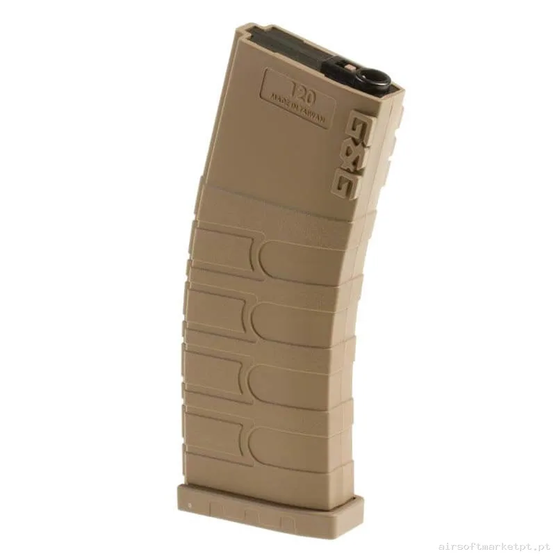 Magazine Réplica Midcap M4 G&G Polímero 120 Bbs tan — Carregadores / Magazines — Airsoft Market PT