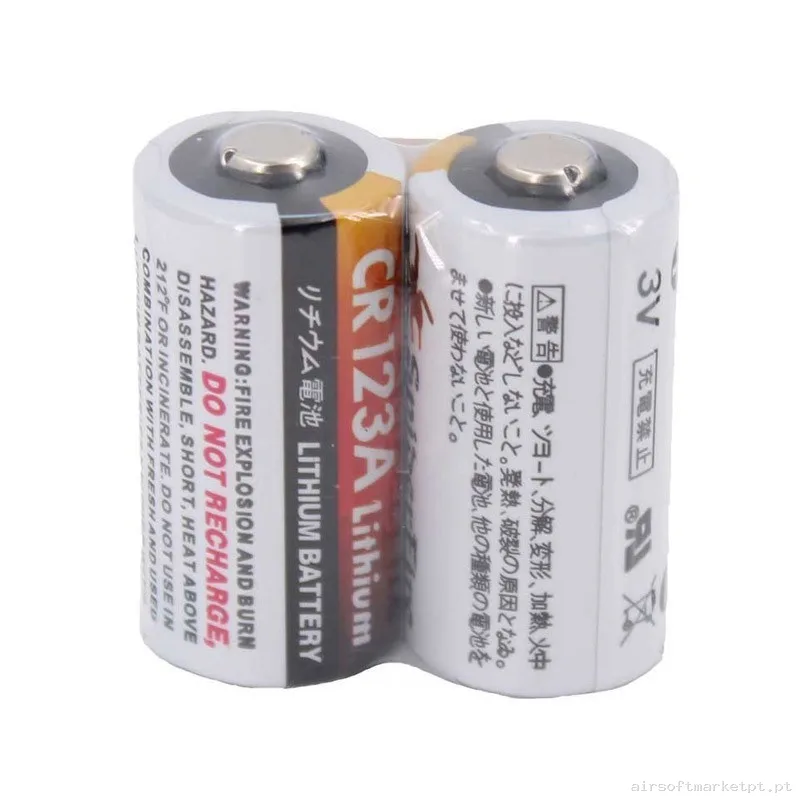 PILA VLC PRO LITIO CR123A 3.0V 1400MAH 2PCS BLANCA — Acessórios & Componentes — Airsoft Market PT