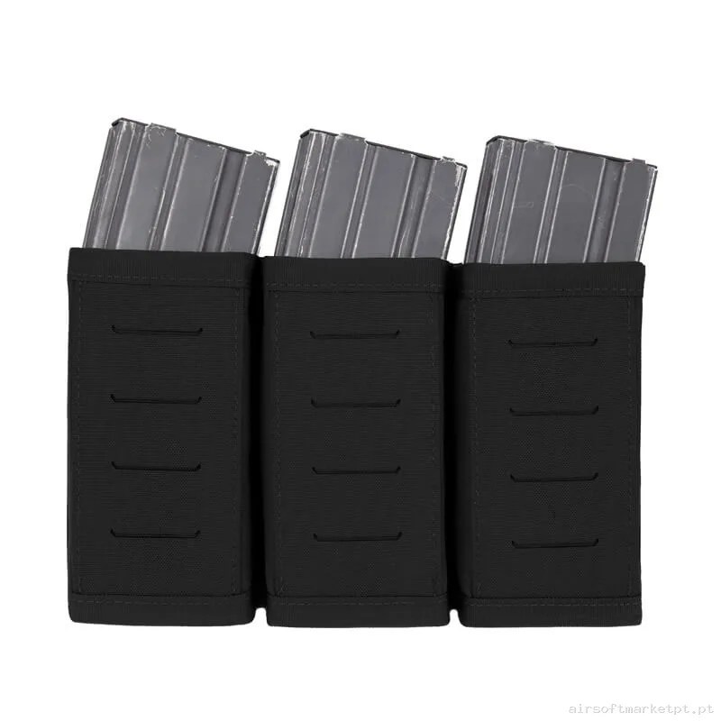 Pouch Magazine Pouch Triple M4 Warrior Assault Láser Cut negro — Coletes & Rigs — Airsoft Market PT