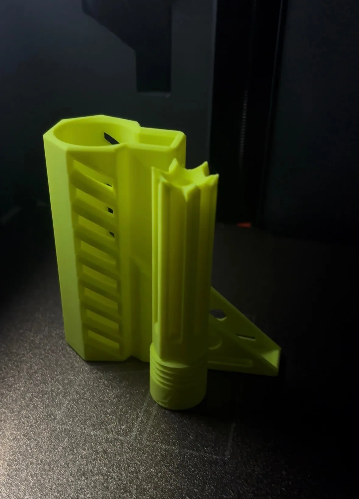 Kit completo Flash Hider legal + capa duas partes + coronha/stock em amarelo fluorescente - foto 6