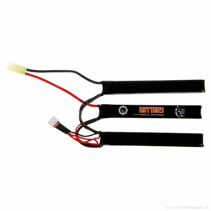 Bateria Lipo Nunchuk Triplo Duel Code 1450mah 11.1v 25c — Baterias & Carregadores — Airsoft Market PT