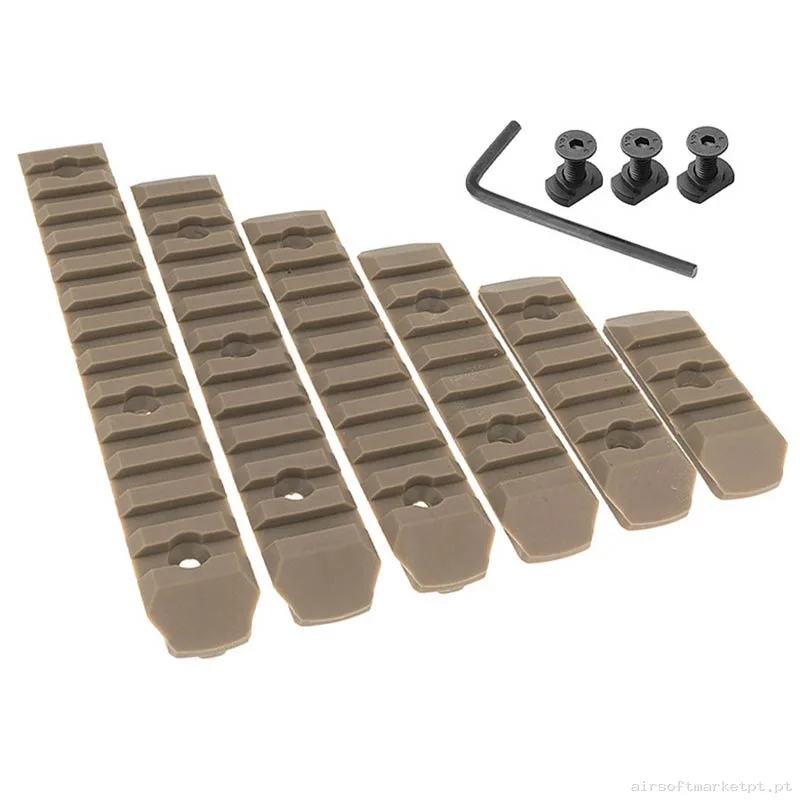 Externo Trilho M-Lok Bo Manufacture tan Pack 6u — Acessórios & Componentes — Airsoft Market PT