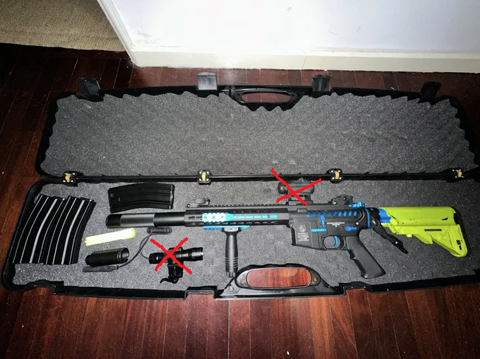 Colt "Blue Fox" edition M4 Blast AEG with Mosfet - Black & Blue - Cybergun