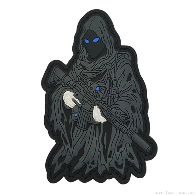 Parche Goma Relieve Parca F116 negro — Patches & Decoração — Airsoft Market PT