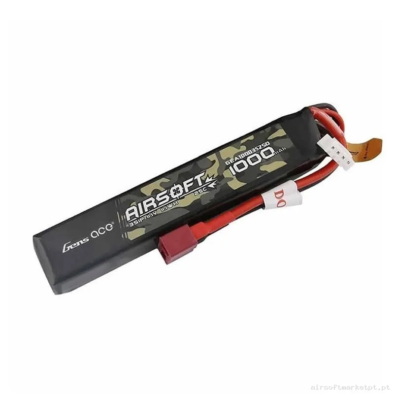 Batería Gens Ace 1000mah 25c 11.1v Stick T-dean — Baterias & Carregadores — Airsoft Market PT