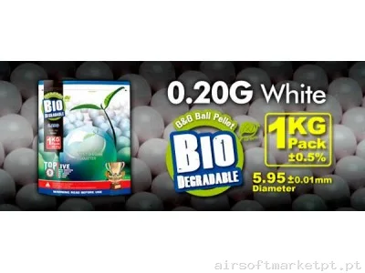 Bbs Muniçao 0,20 BIO G&G Branco — Munição (BBs) — Airsoft Market PT