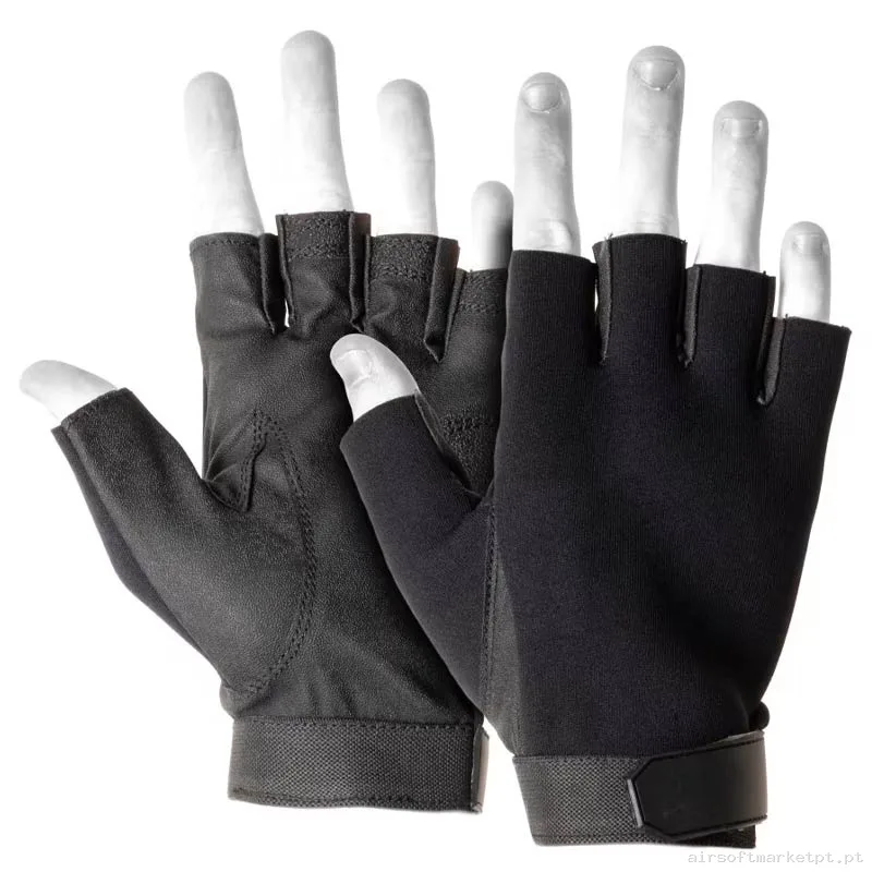 Luvas Invader Gear Half Finger Shooting Gloves preto — Gear Táctico — Airsoft Market PT