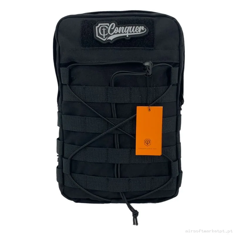 Mochila Tática Conquer Mt Zip negra — Sacos & Mochilas — Airsoft Market PT