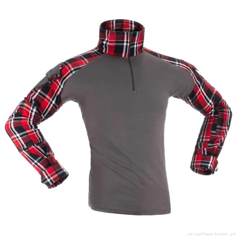 Camiseta Combate Invader Gear Flannel vermelha — Vestuário (Fardas) — Airsoft Market PT