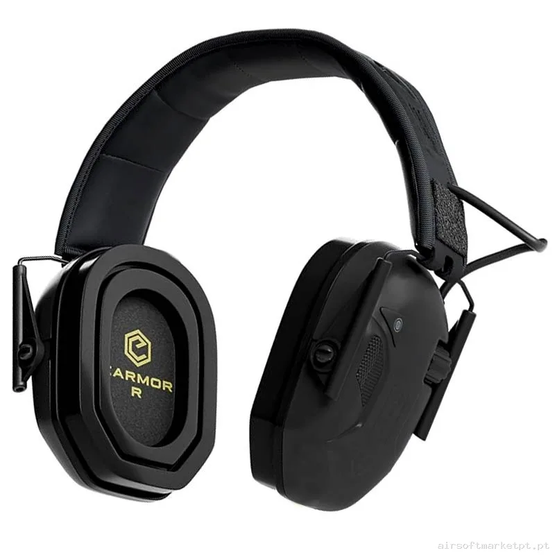 Protetor Auditivo Earmor M300t preto — Rádios & Comunicação — Airsoft Market PT