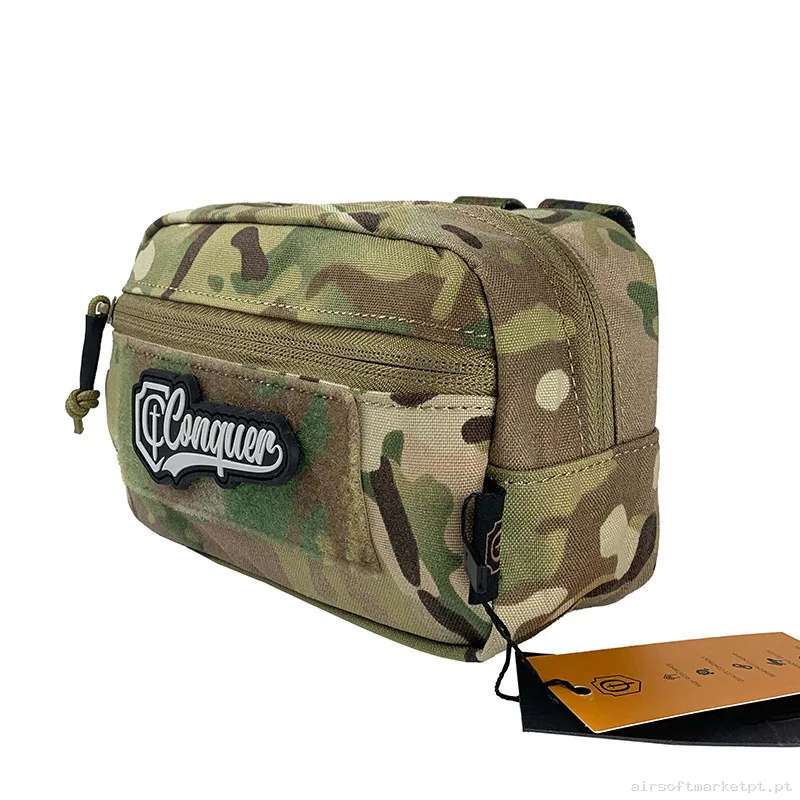 Pouch Conquer cremallera admin multicam — Coletes & Rigs — Airsoft Market PT