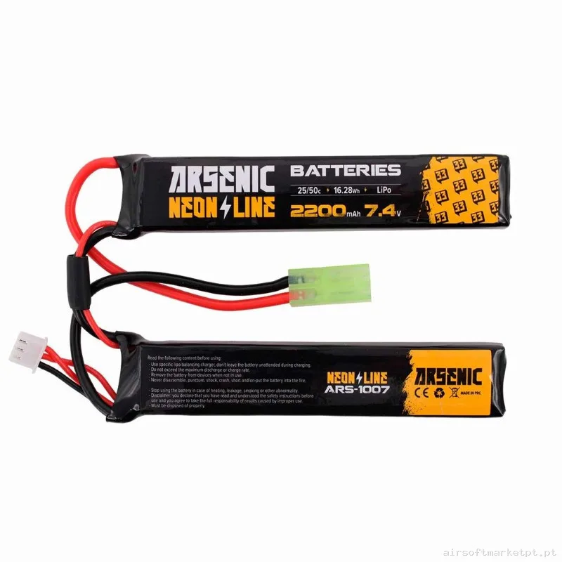 Batería Arsenic 7.4v 2200 mah 25c-50c Tamiya — Baterias & Carregadores — Airsoft Market PT