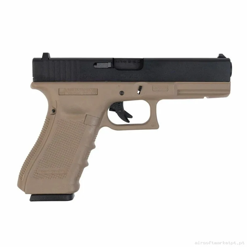 PISTOLA GLOCK 17 WE GEN4 GAS Tan/Negra — Pistolas — Airsoft Market PT (foto 2)