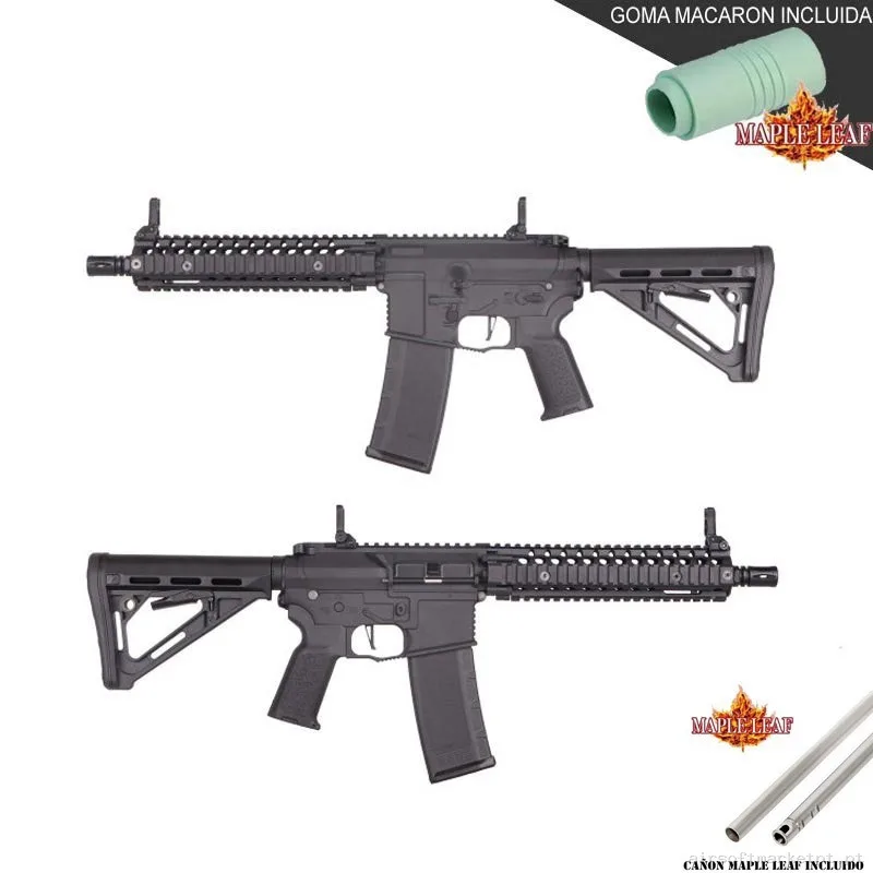 ROSSI M4 SENTINEL BETA 9" CON GATILLO ELECTRÓNICO NEGRA - MEJORADA PRECISION MAPLE LEAF — Rifles de Assalto (AR/M4/AK) — Airsoft Market PT