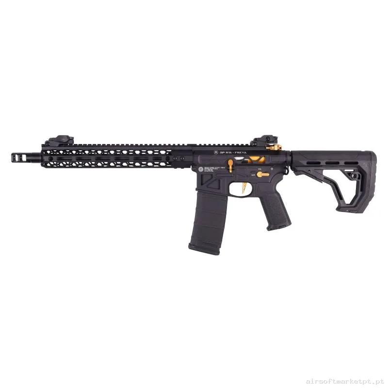 Réplica AEG M4 Delta Armory Freya DA-GP-FRY-A27 Hexagon Skeleton Gen.2 12.5" Eagle negra/Dorada — Rifles de Assalto (AR/M4/AK) — Airsoft Market PT