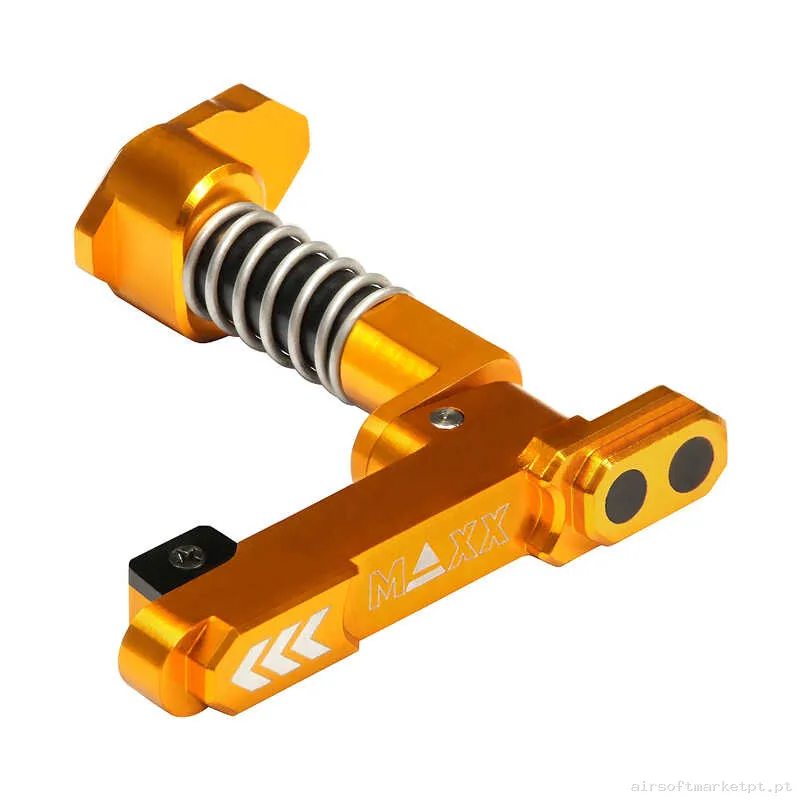 Externo Reten de Magazine M4 Ambidiestro Maxx Model Style B Gold — Acessórios & Componentes — Airsoft Market PT