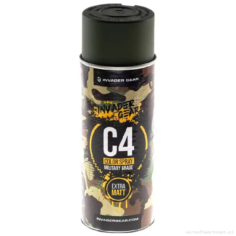 Pintura Spray Invader Gear C4 Mil Grade Cor Ral6031 — Outros — Airsoft Market PT