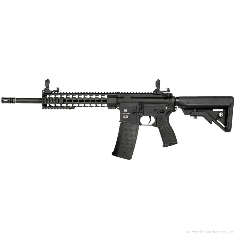 Réplica airsoft AEG M4 Evolution Recon Superlite 14.5" Carbontech negra — Rifles de Assalto (AR/M4/AK) — Airsoft Market PT