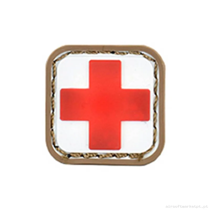 Parche Goma Relieve Emerson Medic Square Model 3 — Patches & Decoração — Airsoft Market PT