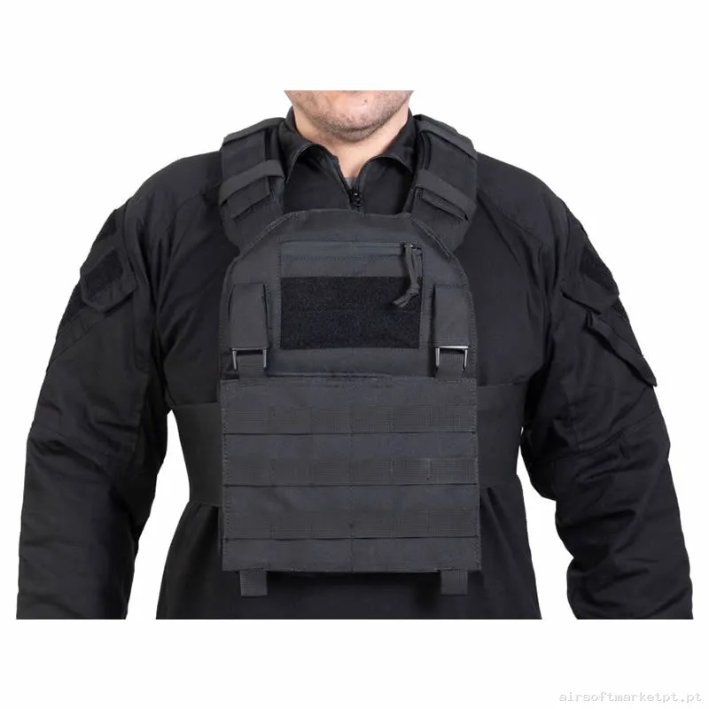 Colete Porta Placas Delta Tactics Force Mk1 preto — Coletes & Rigs — Airsoft Market PT