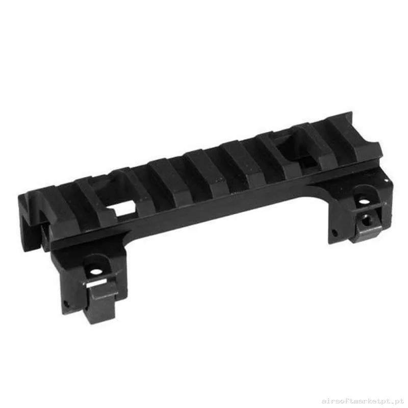 Externo Montura Rail RIS Superior Perfil Bajo Mp5 Cyma negra — Acessórios & Componentes — Airsoft Market PT